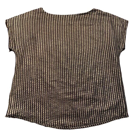 Jack by BB Dakota Womens black with gold oversized top size extra small - Picture 3 of 5